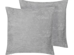 Set di 2 cuscini NOLANA 45 x 45 cm Grigio Tinta unita