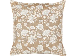 Set di 2 cuscini NOTELEA Cotone 45 x 45 cm Beige Trama floreale