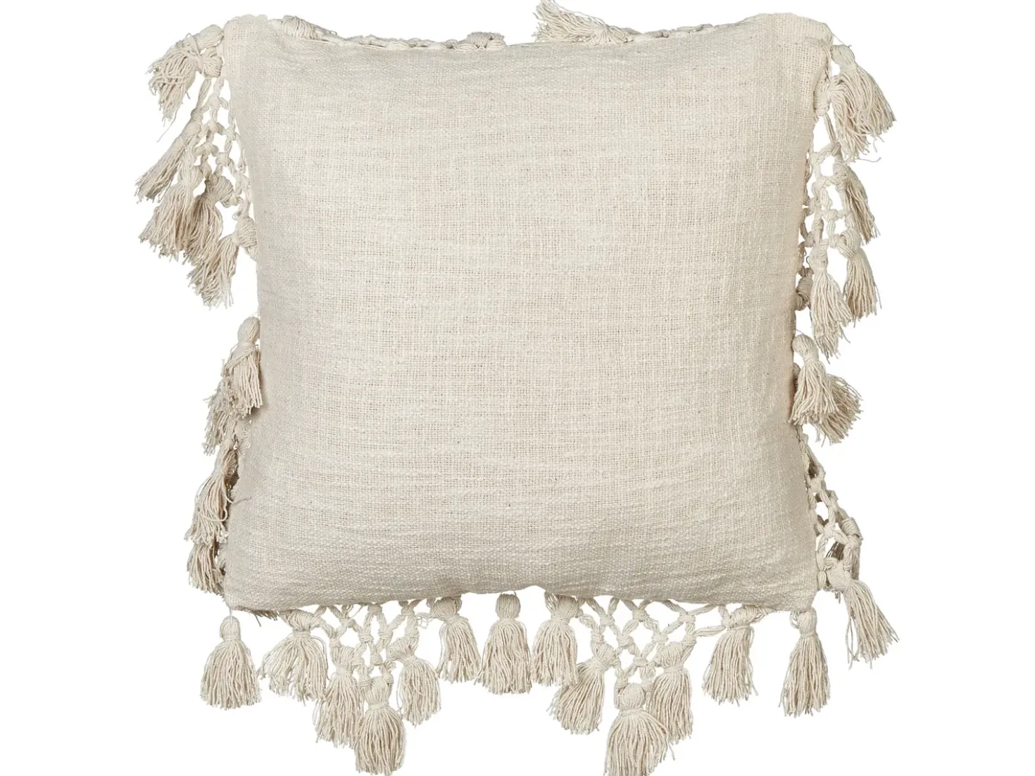 Set di 2 cuscini OLEARIA Cotone 45 x 45 cm Beige Tinta unita