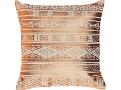 Set di 2 cuscini OUJDA Cotone 50 x 50 cm Rame Trama geometrica