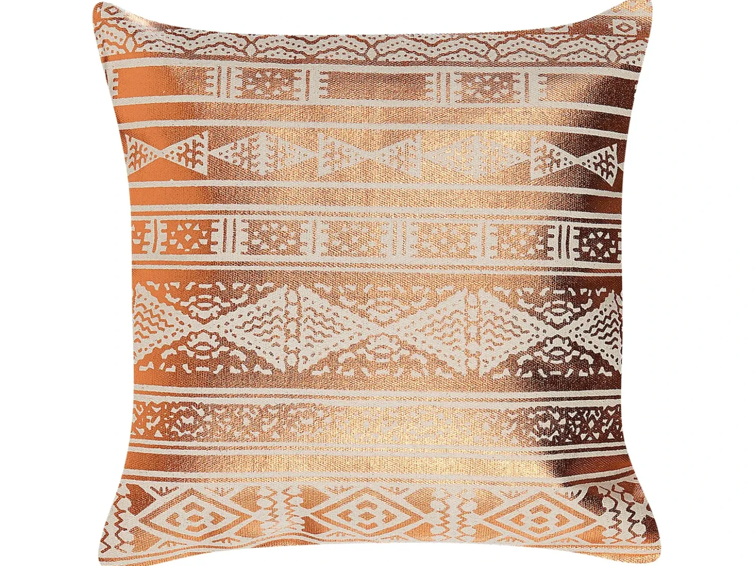 Set di 2 cuscini OUJDA Cotone 50 x 50 cm Rame Trama geometrica