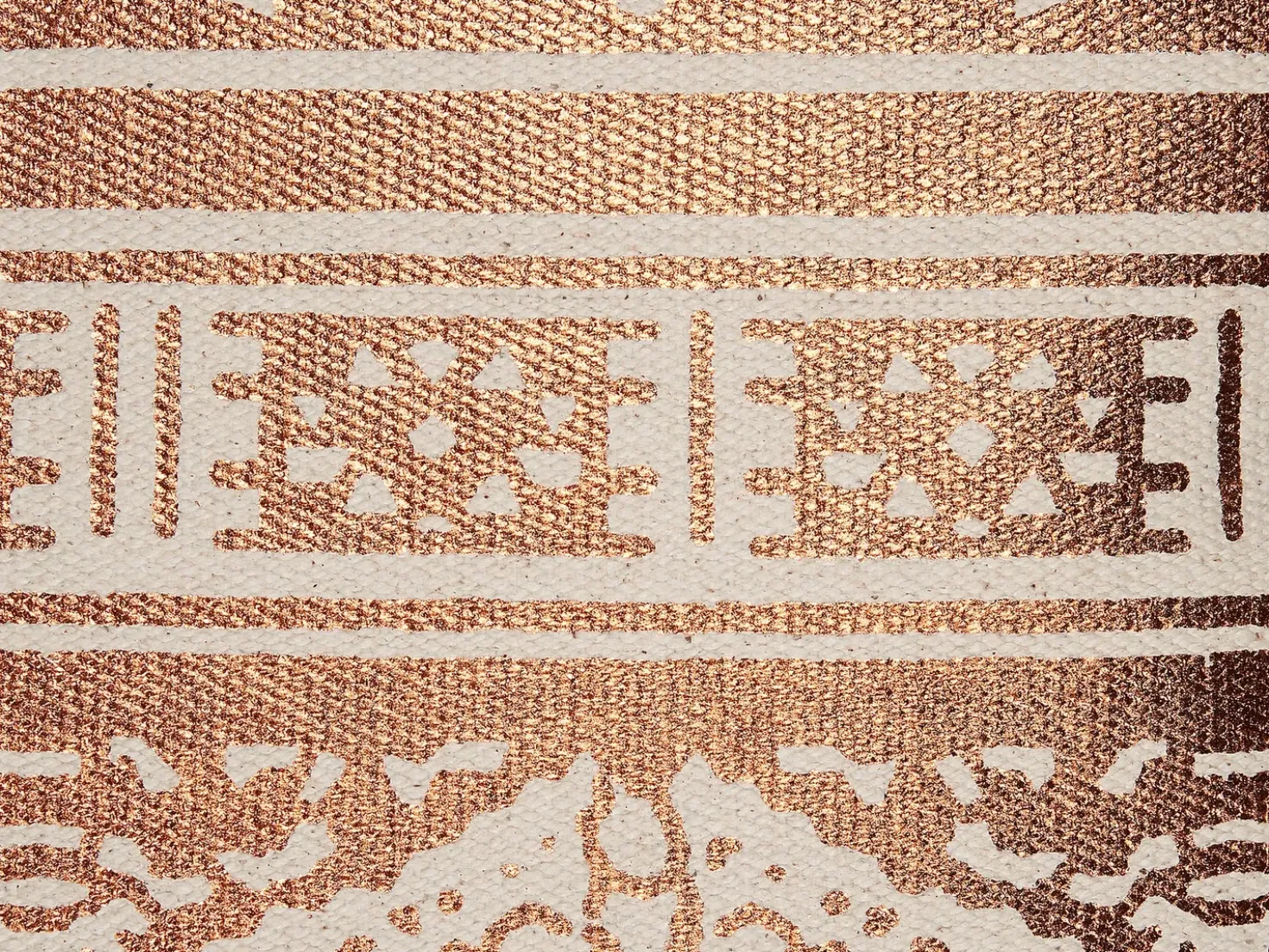 Set di 2 cuscini OUJDA Cotone 50 x 50 cm Rame Trama geometrica
