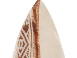 Set di 2 cuscini OUJDA Cotone 50 x 50 cm Rame Trama geometrica