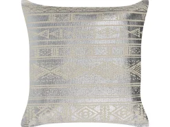 Set di 2 cuscini OUJDA Cotone 50 x 50 cm Argento Trama geometrica