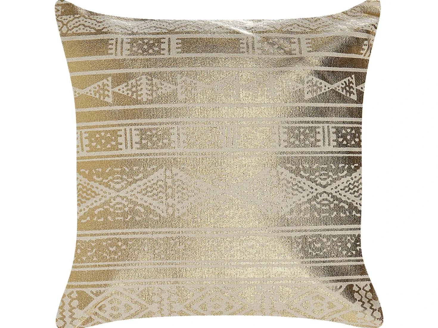 Set di 2 cuscini OUJDA Cotone 50 x 50 cm Oro Trama geometrica