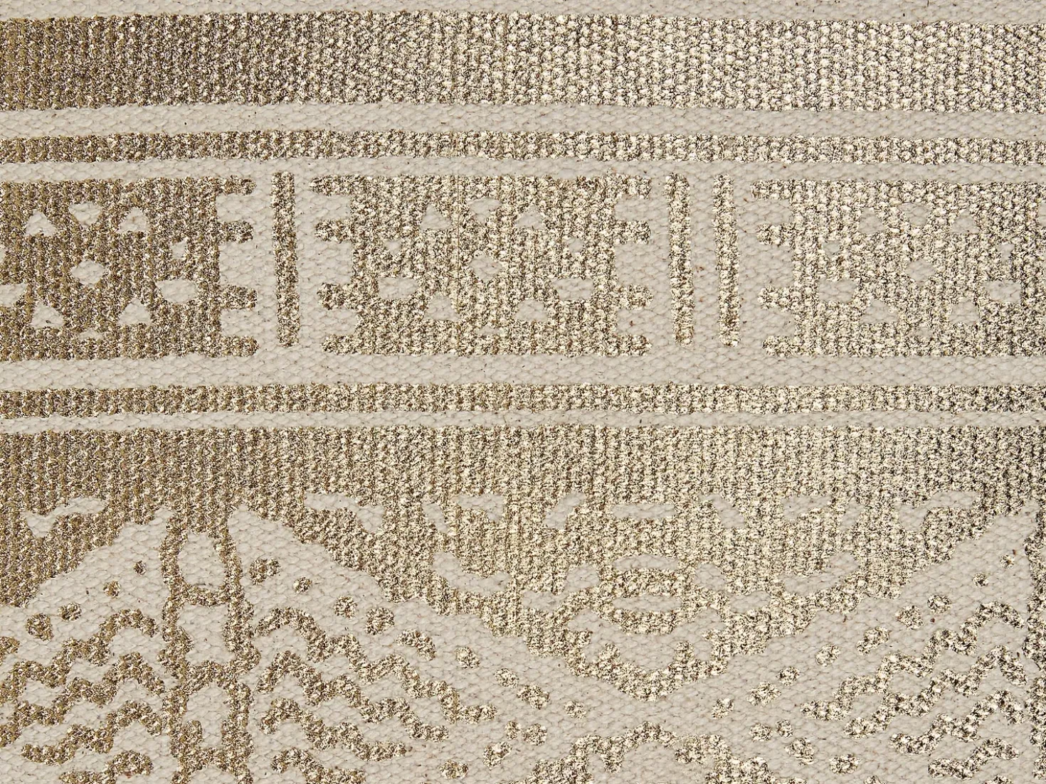 Set di 2 cuscini OUJDA Cotone 50 x 50 cm Oro Trama geometrica