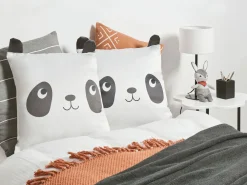 Set di 2 cuscini PANDAPAW Cotone 45 x 45 cm Bianco