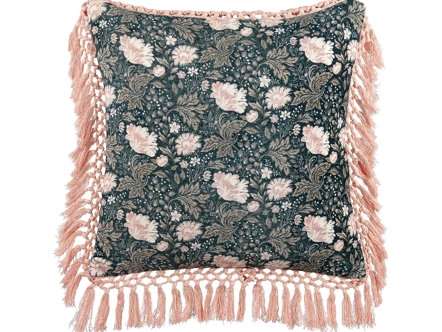 Set di 2 cuscini PARROTIA Velluto 45 x 45 cm Foglia di tè Trama floreale