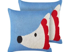 Set di 2 cuscini PASHOT Cotone 45 x 45 cm Blu