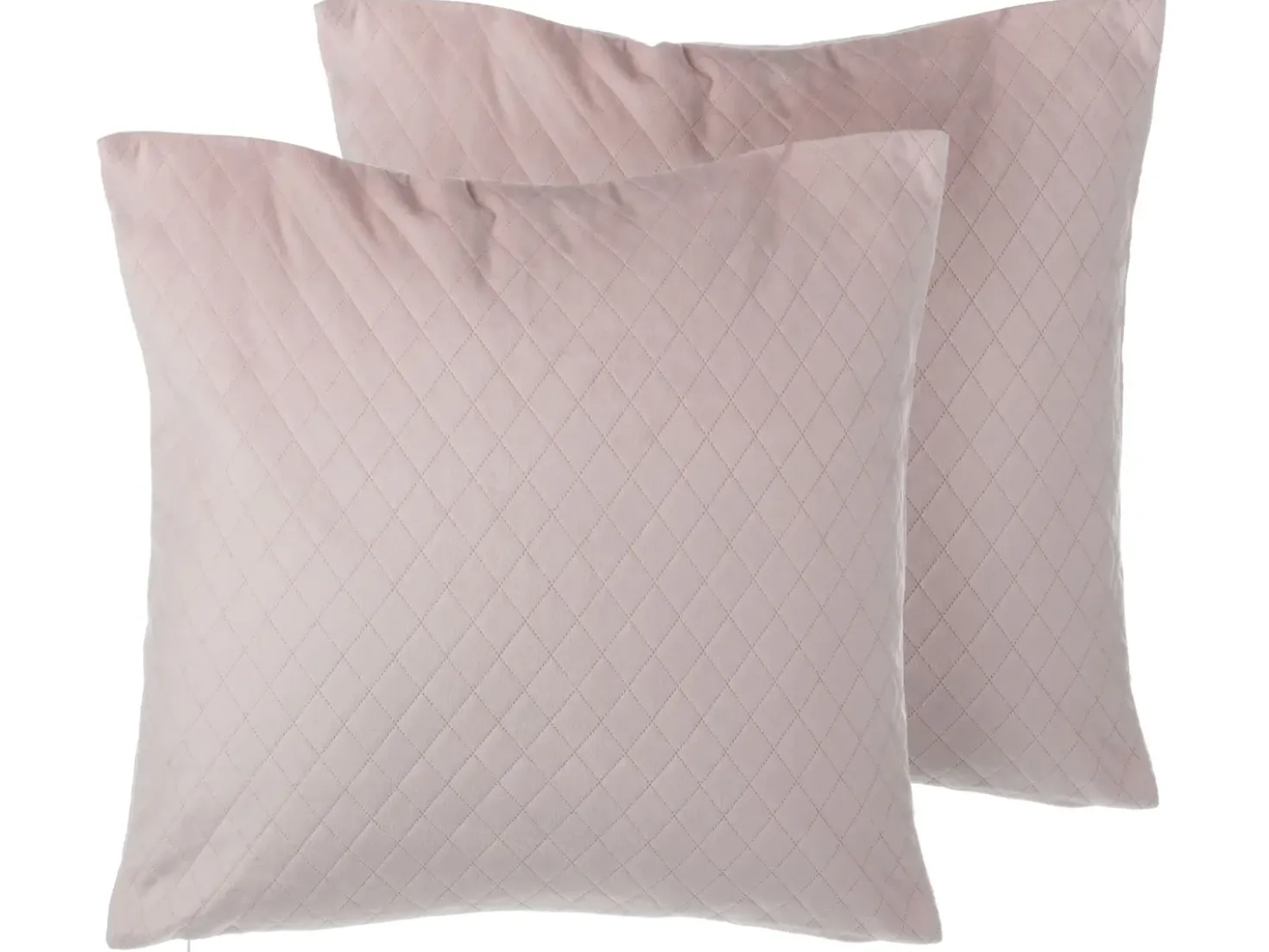 Set di 2 cuscini PASQUE Velluto 45 x 45 cm Rosa Tinta unita