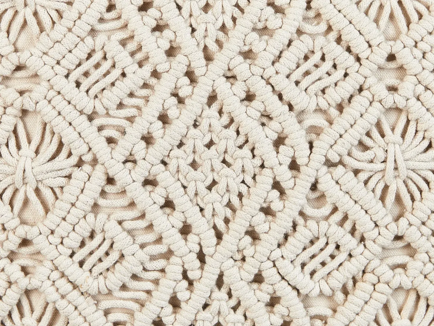 Set di 2 cuscini PATTAN Cotone 45 x 45 cm Beige Trama geometrica