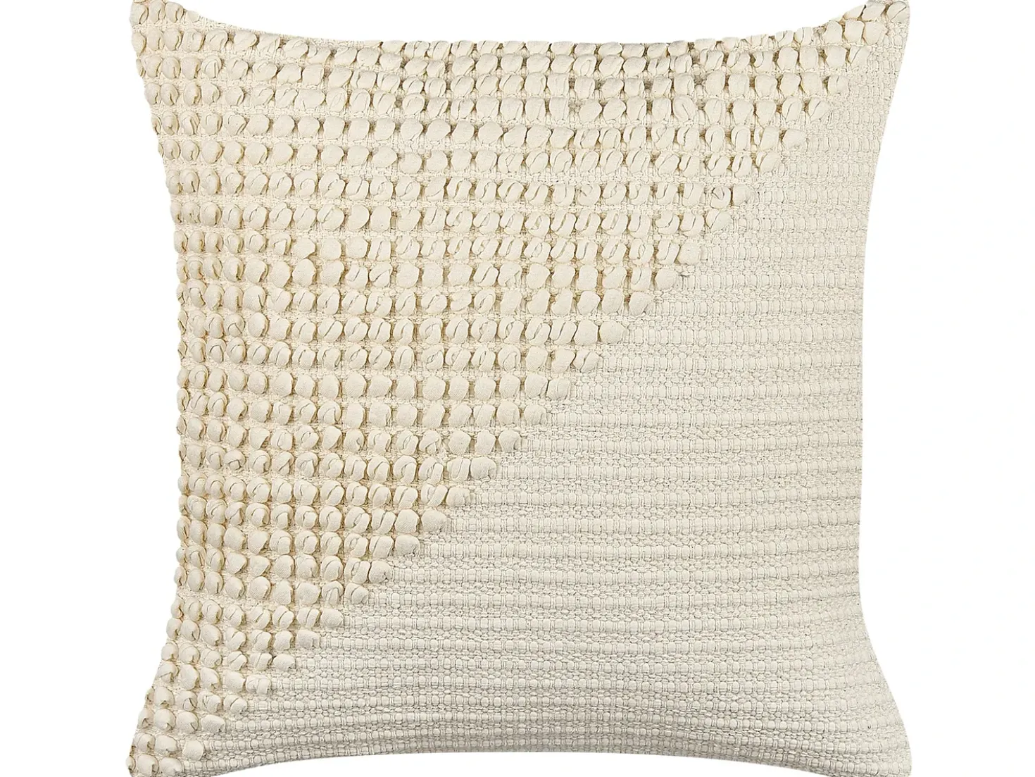 Set di 2 cuscini PELLAEA Cotone 45 x 45 cm Beige chiaro Trama geometrica