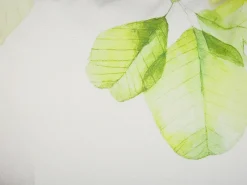Set di 2 cuscini PEPEROMIA Cotone 45 x 45 cm Bianco Trama di piante