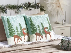 Set di 2 cuscini PEPPERMINT Cotone 45 x 45 cm Azzurro