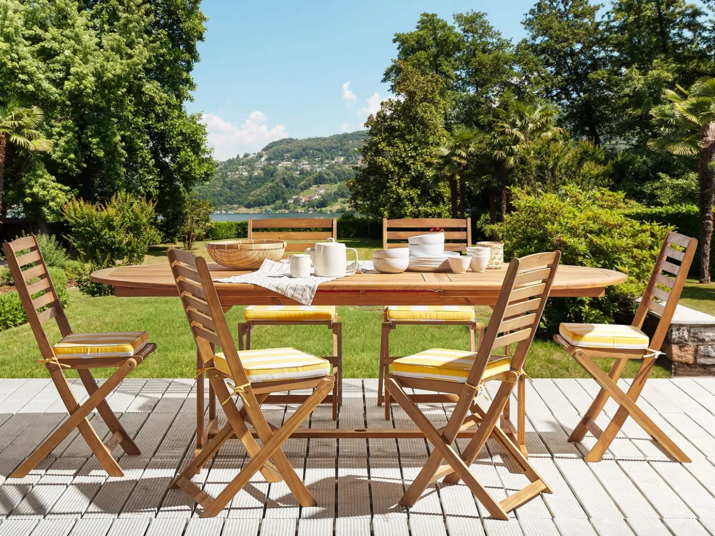 Set di 6 cuscini per sedie TOLVE 39 x 31 cm Giallo