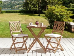 Set di 2 cuscini per sedie TERNI 37 x 34 cm Bianco sporco