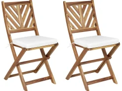 Set di 2 cuscini per sedie TERNI 37 x 34 cm Bianco sporco