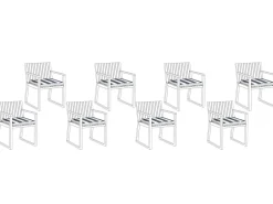 Set di 8 cuscini per sedie SASSARI 46 x 46 cm Blu marino