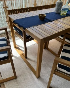 Set di 8 cuscini per sedie SASSARI 46 x 46 cm Blu marino