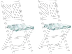 Set di 2 cuscini per sedie TERNI 37 x 34 cm Azzurro