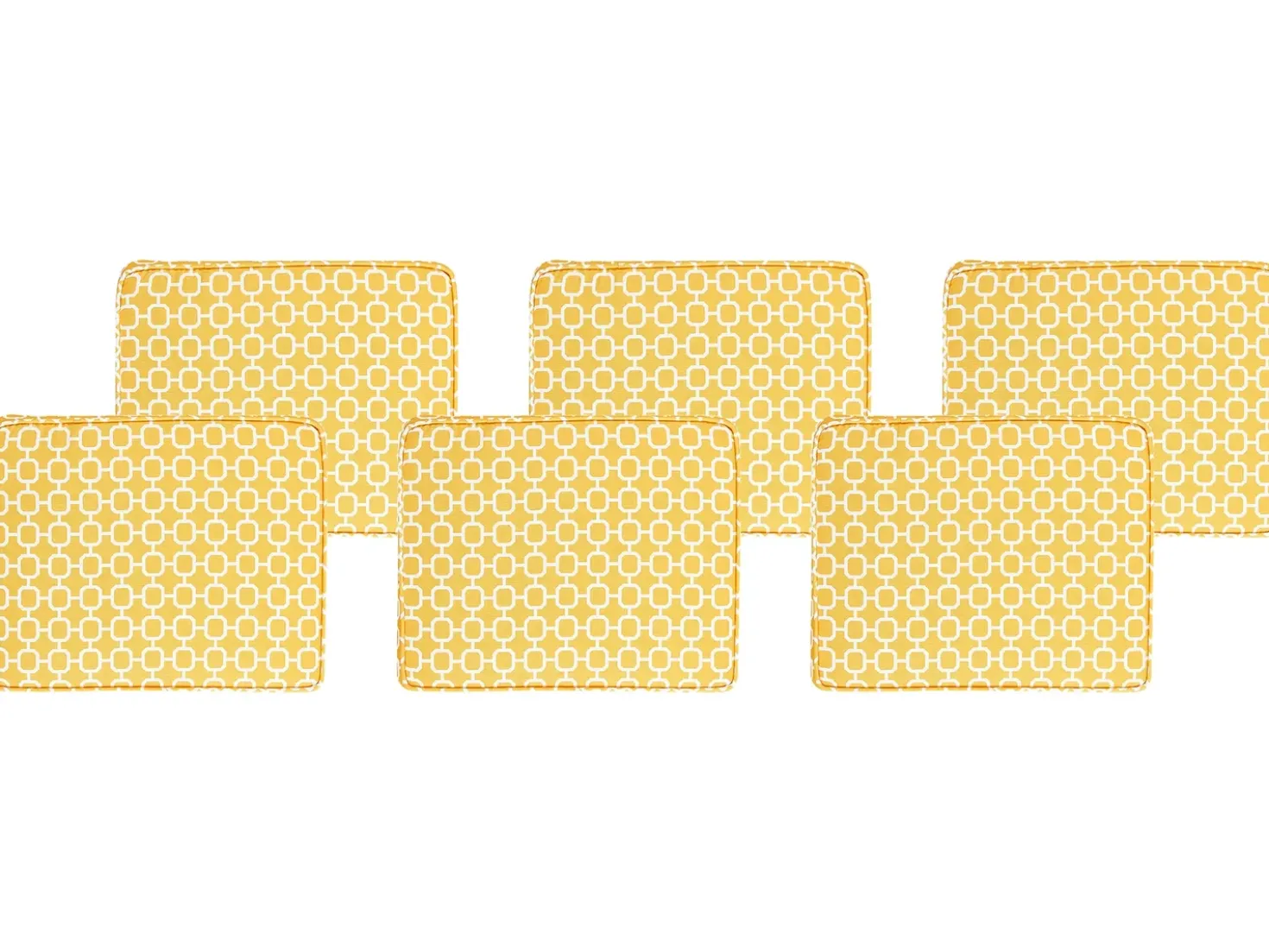 Set di 6 cuscini per sedie TOLVE 39 x 31 cm Giallo