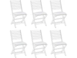 Set di 6 cuscini per sedie TOLVE 39 x 31 cm Bianco sporco