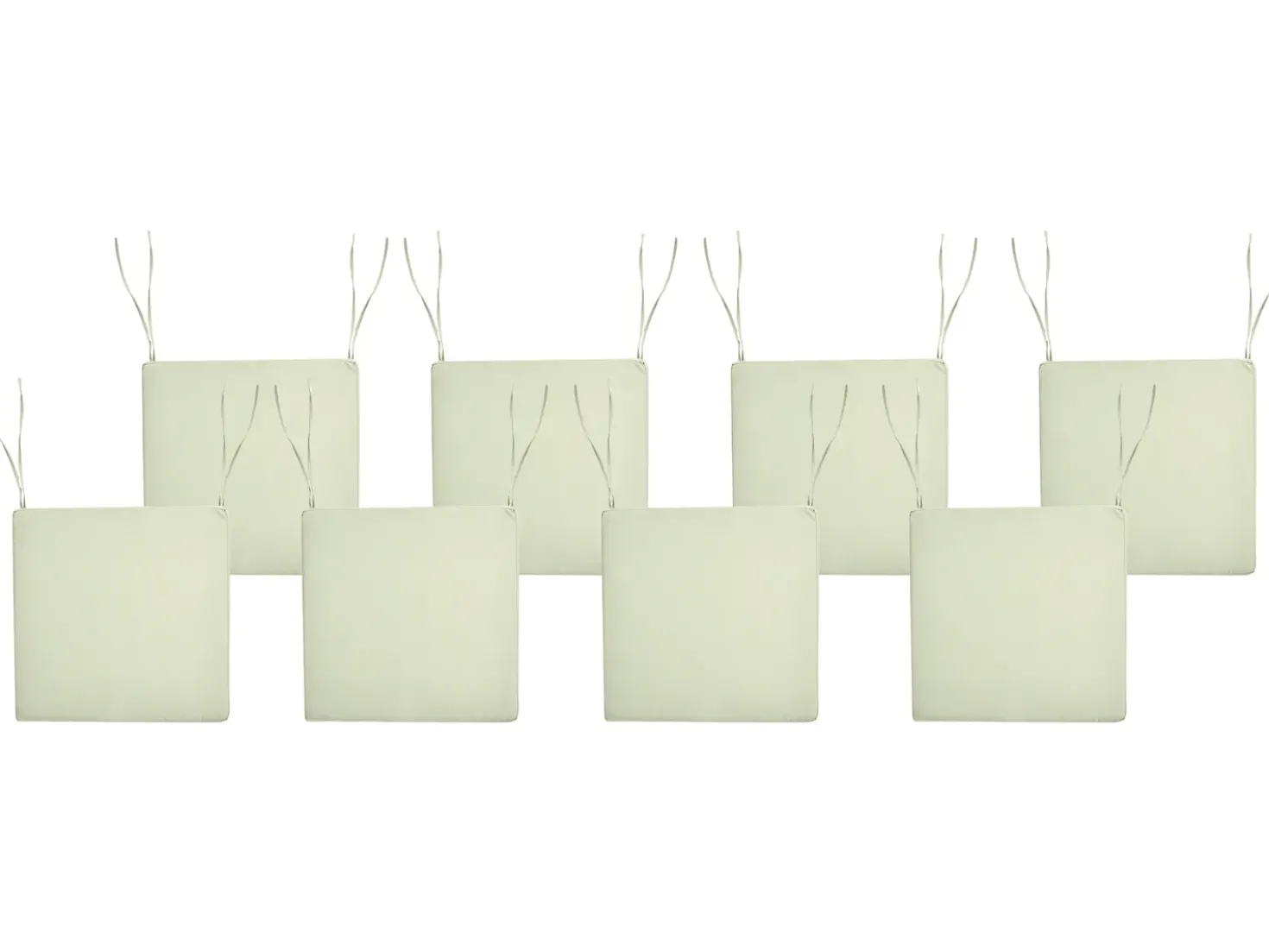 Set di 8 cuscini per sedie SASSARI PREMIUM 46 x 46 cm Verde chiaro