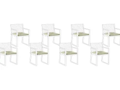 Set di 8 cuscini per sedie SASSARI PREMIUM 46 x 46 cm Verde chiaro