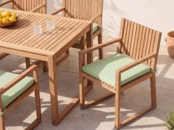 Set di 8 cuscini per sedie SASSARI PREMIUM 46 x 46 cm Verde chiaro