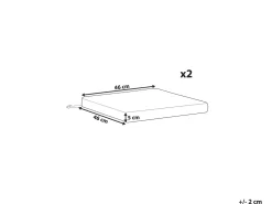 Set di 2 cuscini per sedie SASSARI PREMIUM 46 x 46 cm Blu