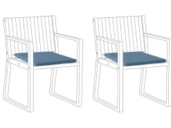 Set di 2 cuscini per sedie SASSARI PREMIUM 46 x 46 cm Blu