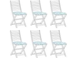 Set di 6 cuscini per sedie TOLVE 39 x 31 cm Azzurro