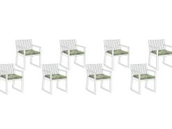 Set di 8 cuscini per sedie SASSARI 46 x 46 cm Verde chiaro