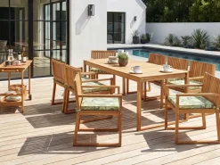 Set di 8 cuscini per sedie SASSARI 46 x 46 cm Verde chiaro