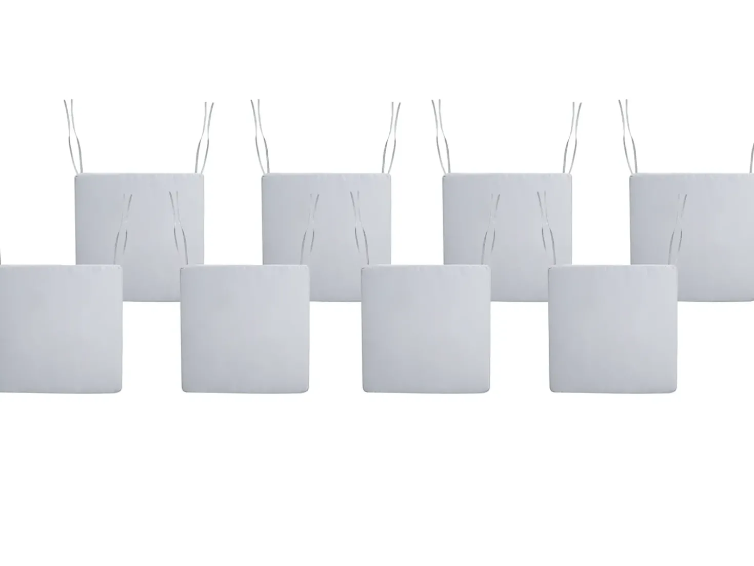 Set di 8 cuscini per sedie SASSARI PREMIUM 46 x 46 cm Grigio chiaro