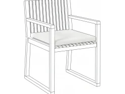 Set di 2 cuscini per sedie SASSARI PREMIUM 46 x 46 cm Bianco sporco