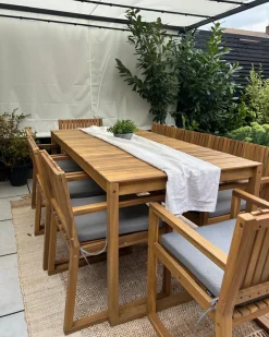 Set di 8 cuscini per sedie SASSARI PREMIUM 46 x 46 cm Grigio melange