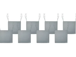 Set di 8 cuscini per sedie SASSARI PREMIUM 46 x 46 cm Grigio melange
