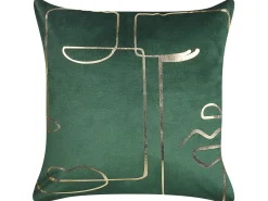 Set di 2 cuscini PHILODENDRON Velluto 45 x 45 cm Verde smeraldo Trama astratta