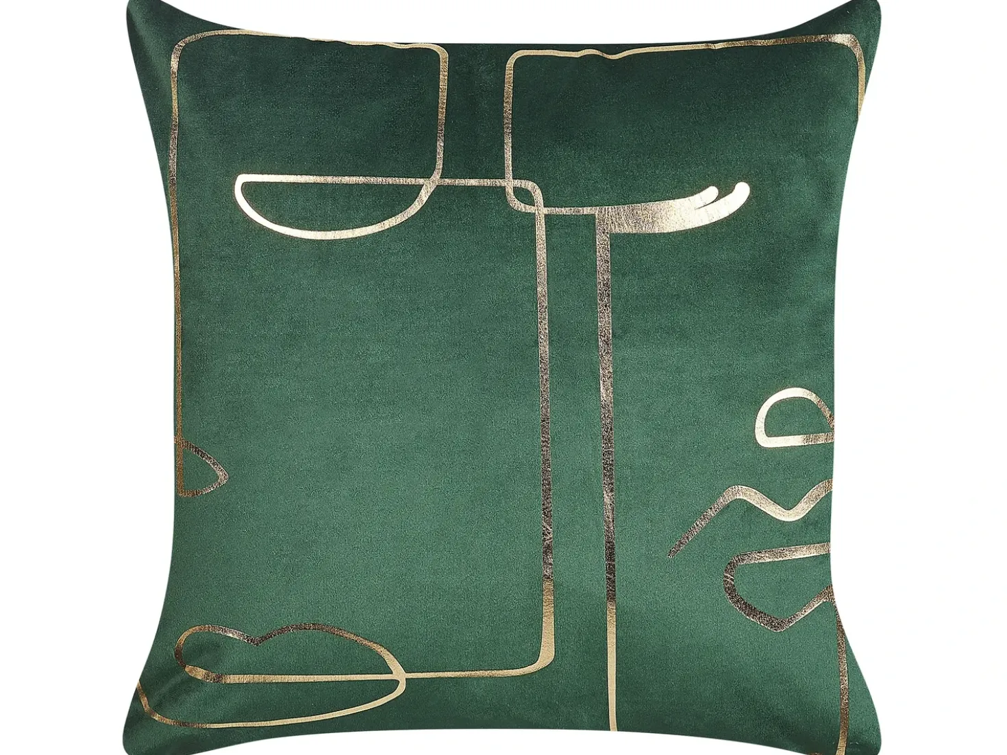 Set di 2 cuscini PHILODENDRON Velluto 45 x 45 cm Verde smeraldo Trama astratta
