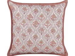 Set di 2 cuscini PICEA Velluto 45 x 45 cm Rosso Trama floreale