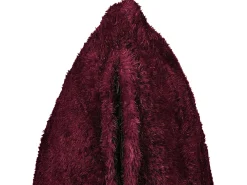Set di 2 cuscini PILEA Finta pelliccia 45 x 45 cm Bordeaux Tinta unita