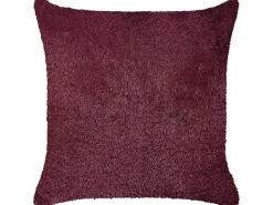 Set di 2 cuscini PILEA Finta pelliccia 45 x 45 cm Bordeaux Tinta unita