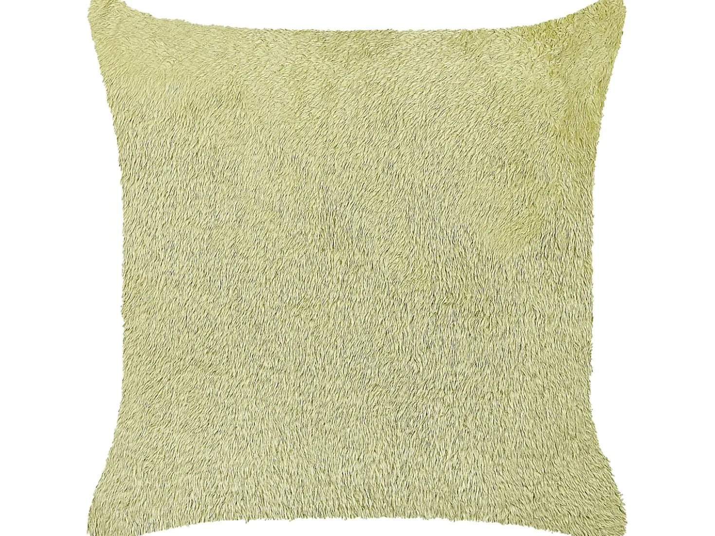 Set di 2 cuscini PILEA Finta pelliccia 45 x 45 cm Verde chiaro Tinta unita
