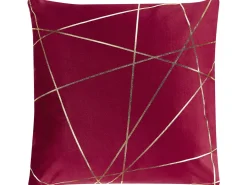 Set di 2 cuscini PINUS Velluto 45 x 45 cm Rosso Trama geometrica