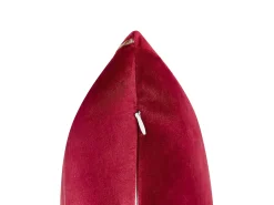 Set di 2 cuscini PINUS Velluto 45 x 45 cm Rosso Trama geometrica