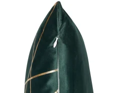 Set di 2 cuscini PINUS Velluto 45 x 45 cm Verde scuro Trama geometrica