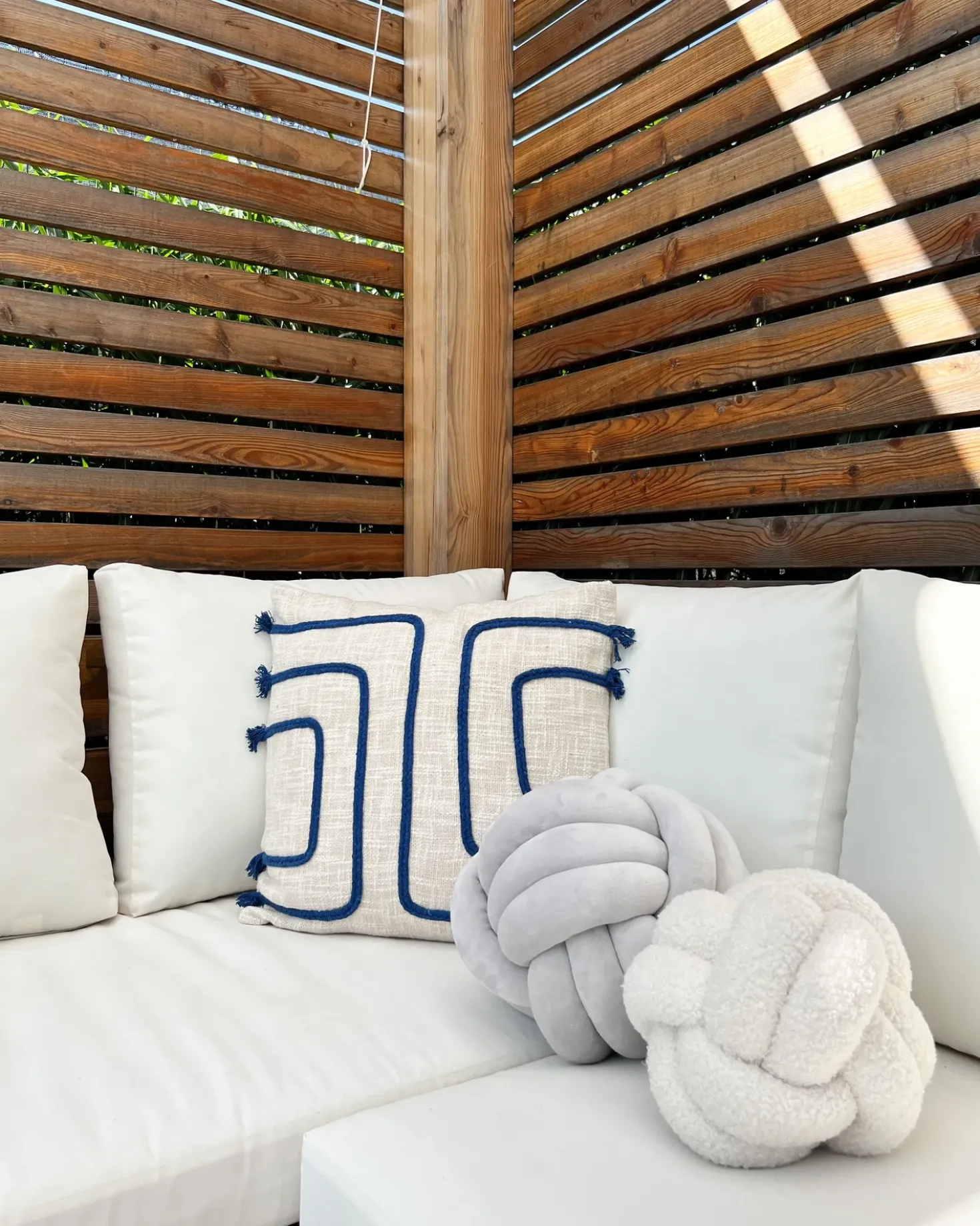 Set di 2 cuscini PLEIONE Cotone 45 x 45 cm Blu marino Trama geometrica