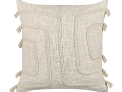 Set di 2 cuscini PLEIONE Cotone 45 x 45 cm Beige chiaro Trama geometrica