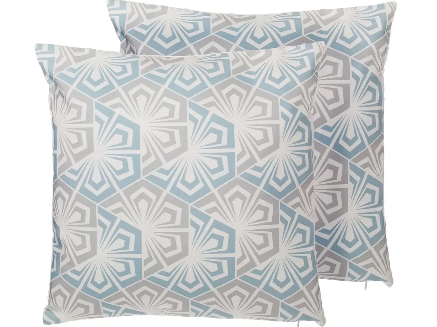 Set di 2 cuscini PRIMROSE 45 x 45 cm Azzurro Trama Ikat